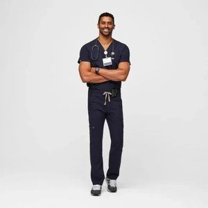FIGS Navy Blue Cairo Cargo Scrub Pants Size L/T TM3001